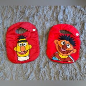 Vintage Sesame Street Ernie & Bert baby bibs handmade baby toddler